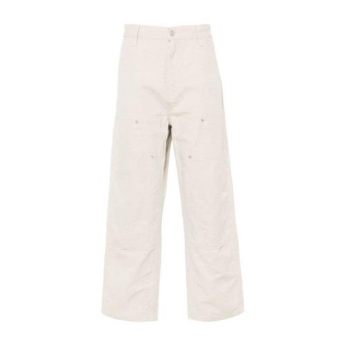 Beige Canvas Cargo Broek Carhartt Wip , Beige , Heren