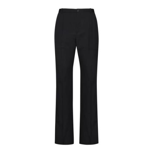 Zwarte Wol Tuxedo Broek Saint Laurent , Black , Heren