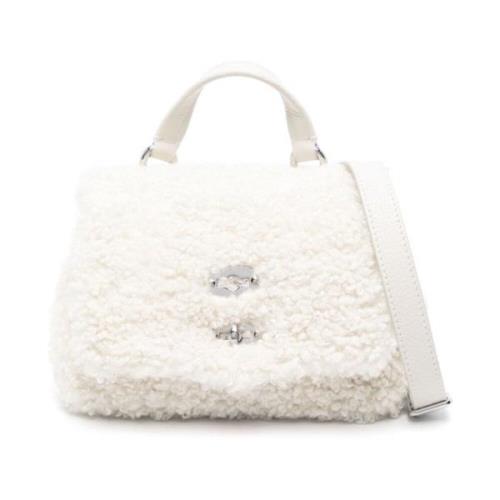 Shearling Rechthoekige Tas Wit Zanellato , White , Dames