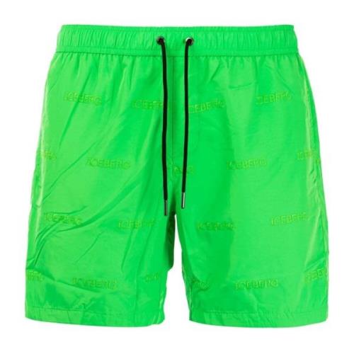 Heren Zwemboxer met Geborduurd IJsbergontwerp Iceberg , Green , Heren