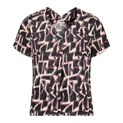 Grafische Print Blouse Betty & Co , Brown , Dames