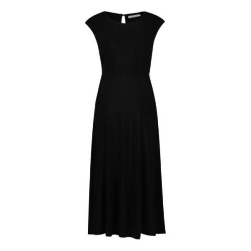 Mouwloze Jerseyjurk met Plooien Betty & Co , Black , Dames