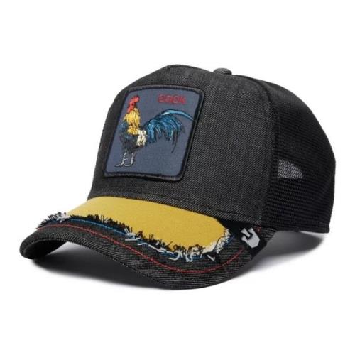 Zwarte Zijden Trucker Cap met Haan Goorin Bros , Black , Heren