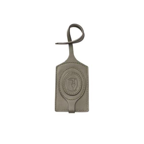 Leren Heren Sleutelhanger Accessoires Trussardi , Green , Unisex