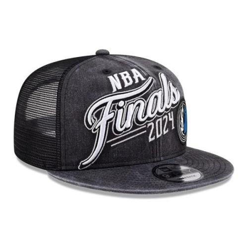 Zwarte Versleten Mavericks Nba24 Pet New Era , Black , Heren