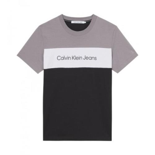 Korte Mouw T-shirt Calvin Klein , Gray , Heren