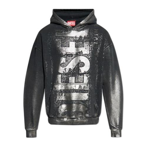 Hoodie S-Boxt-Hood-Q6 Diesel , Black , Heren