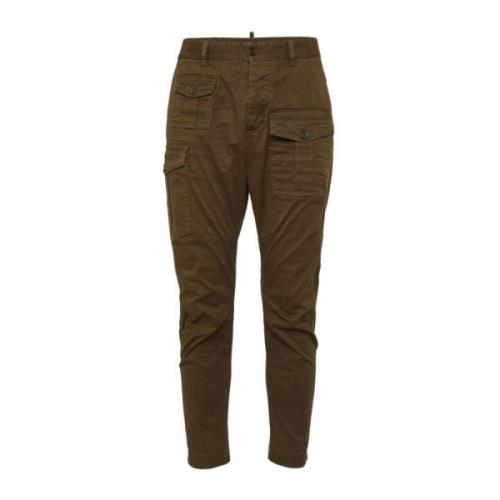 Groene Broek met Cargo Zak Dsquared2 , Green , Heren