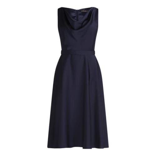 Cocktailjurk met watervalhals vera mont , Blue , Dames