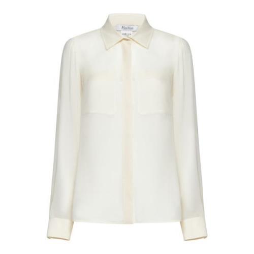 Ercole Sheer Zijden Shirt Max Mara , Beige , Dames