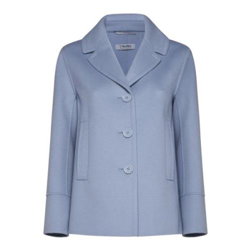 Heldere Blauwe Moon Peacoat Jas Max Mara , Blue , Dames