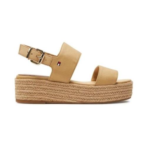 Dames Sleehak Sandalen Tommy Hilfiger , Brown , Dames