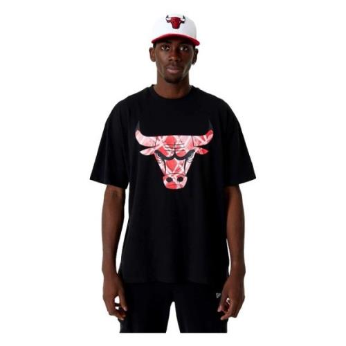 Zwarte Bulls NBA Logo Tee New Era , Black , Heren