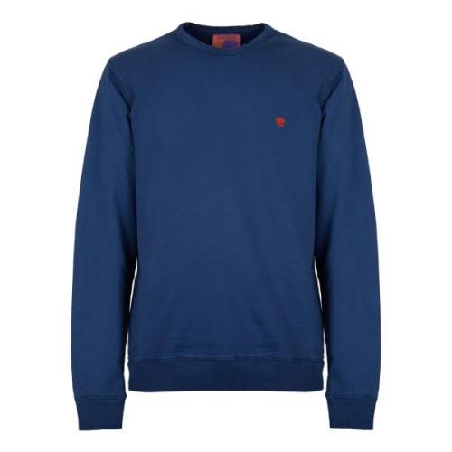 Blauw Katoen Crew-Neck Sweatshirt Gallo , Blue , Unisex