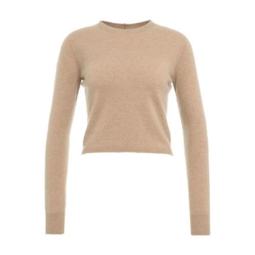 Luxe Cashmere Bruin Gebreid Aw24 MVM , Brown , Dames