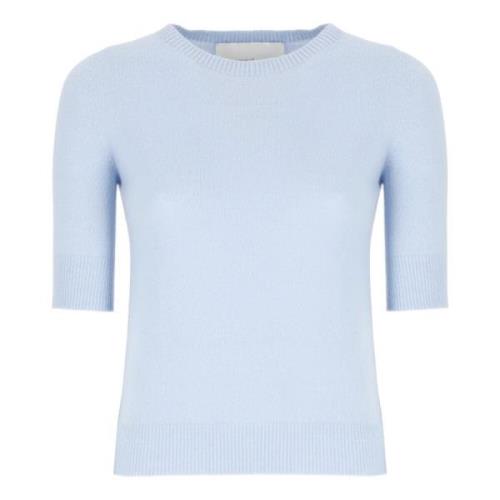 Lichtblauwe Cashmere Sweater Vrouw Ronde Hals Vanisé , Blue , Dames