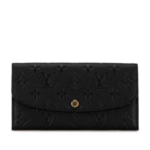 Pre-owned Leather wallets Louis Vuitton Vintage , Black , Dames