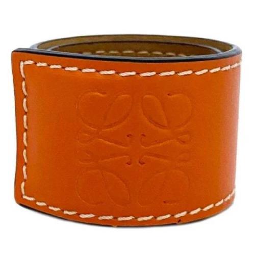 Pre-owned Leather bracelets Loewe Pre-owned , Orange , Dames