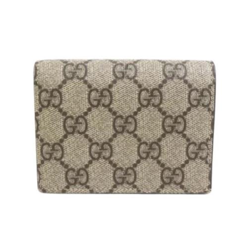 Pre-owned Canvas wallets Gucci Vintage , Beige , Dames