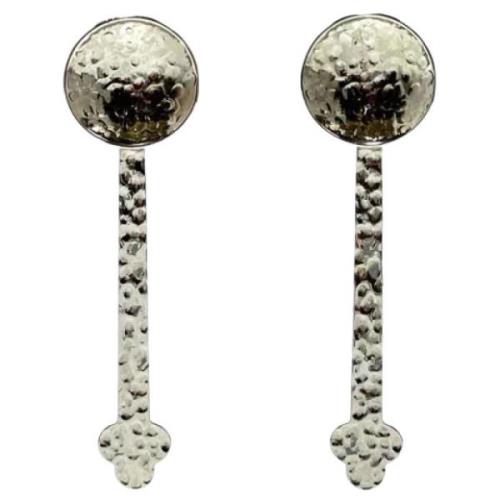 Pre-owned Metal earrings Loewe Pre-owned , Gray , Dames