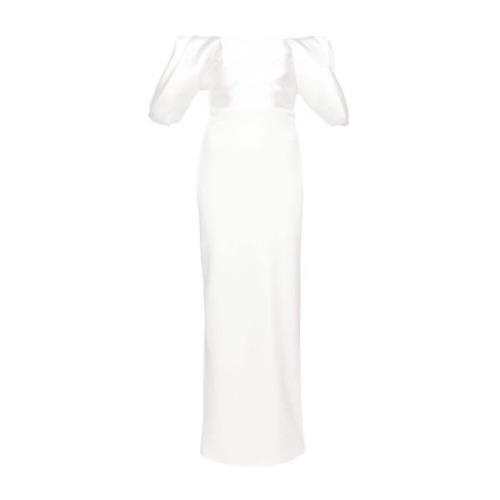 Witte Strapless Maxi Jurk Solace London , White , Dames