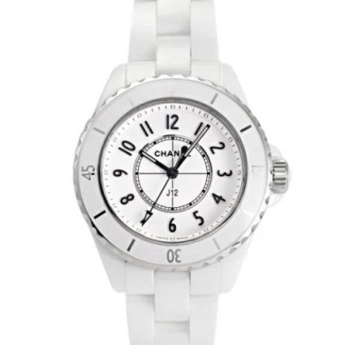 Pre-owned Stainless Steel watches Chanel Vintage , White , Dames