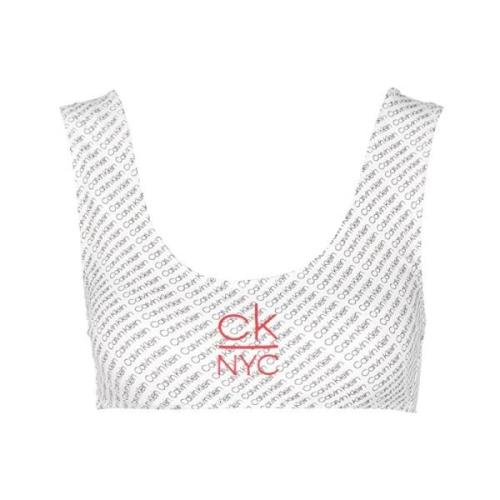 Mouwloze Top Calvin Klein , White , Dames