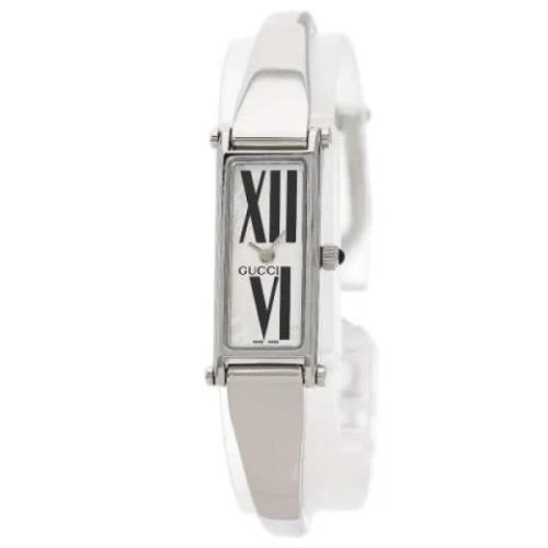 Pre-owned Stainless Steel watches Gucci Vintage , White , Dames