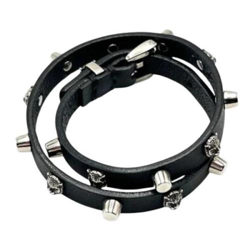 Pre-owned Leather bracelets Gucci Vintage , Black , Dames