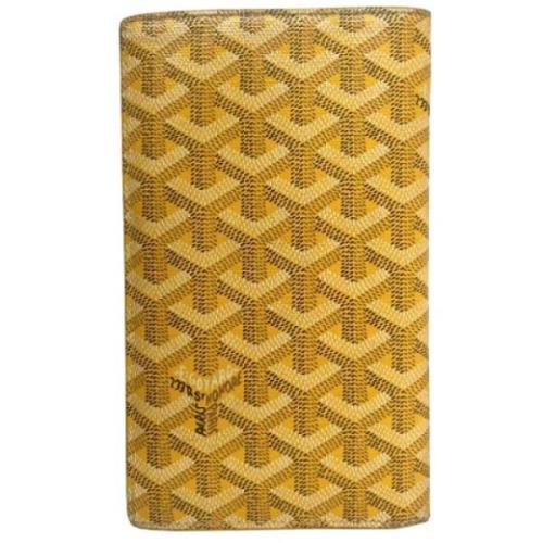 Pre-owned Leather wallets Goyard Vintage , Yellow , Unisex