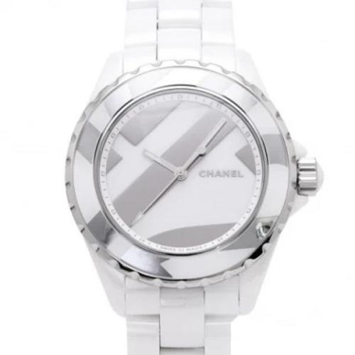 Pre-owned Stainless Steel watches Chanel Vintage , White , Dames