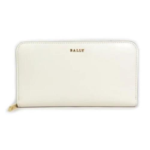 Pre-owned Leather wallets Bally Pre-owned , White , Dames