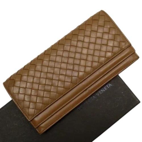 Pre-owned Leather wallets Bottega Veneta Vintage , Brown , Dames