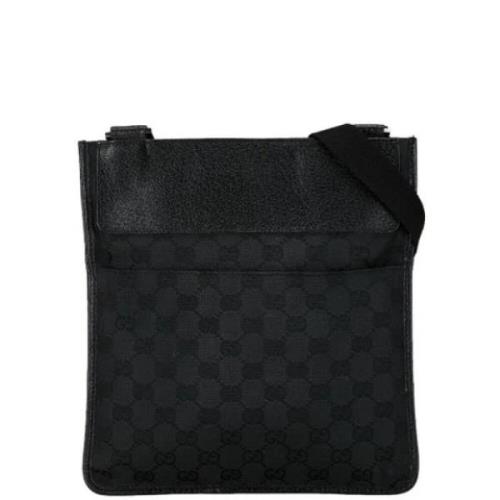 Pre-owned Canvas shoulder-bags Gucci Vintage , Black , Dames