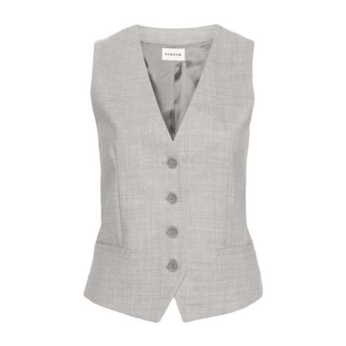 Grijze Wollen Vest P.a.r.o.s.h. , Gray , Dames