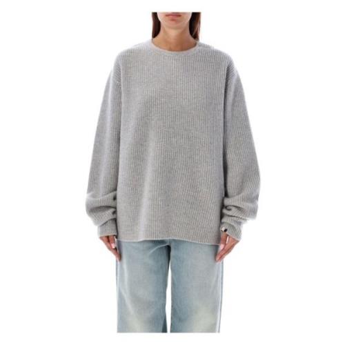 Grijze Cashmere Ribtrui Extreme Cashmere , Gray , Dames