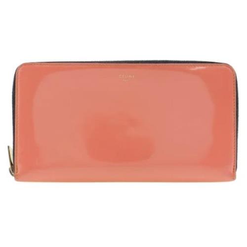 Pre-owned Leather wallets Celine Vintage , Orange , Dames