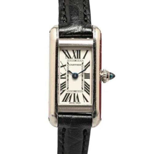 Pre-owned Stainless Steel watches Cartier Vintage , White , Dames