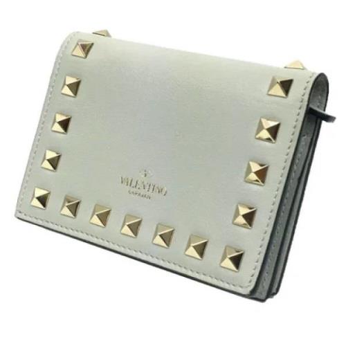 Pre-owned Leather wallets Valentino Vintage , Gray , Dames