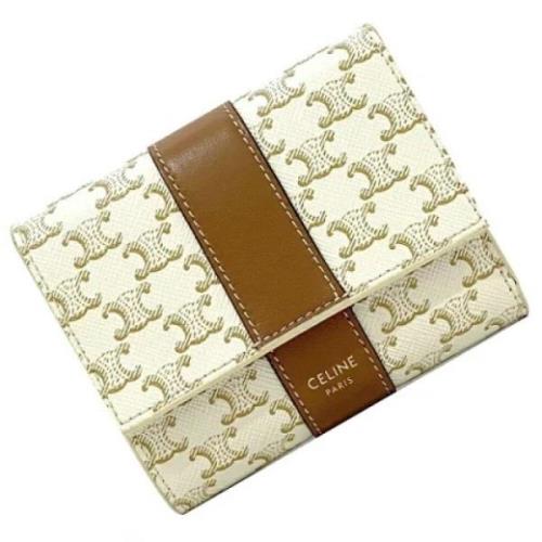 Pre-owned Canvas wallets Celine Vintage , Beige , Dames