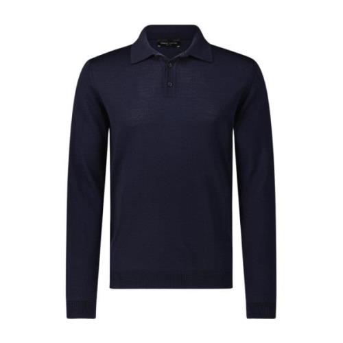 Klassieke Polo Shirt Roberto Collina , Blue , Heren