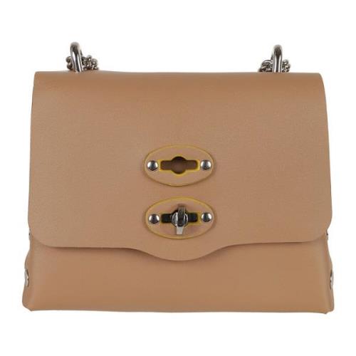 Neutrale Schoudertas Chic Stijl Zanellato , Beige , Dames