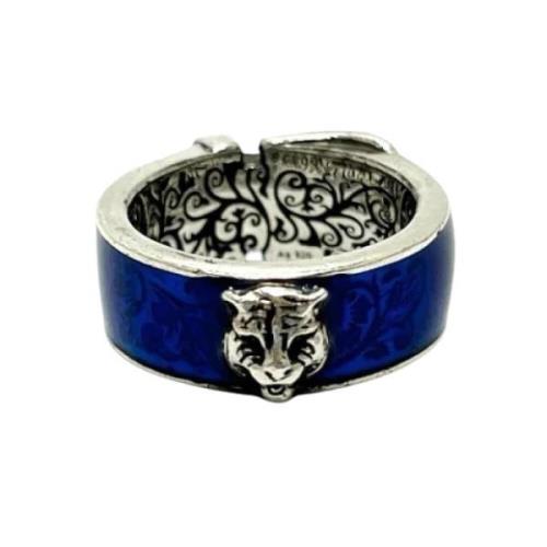 Pre-owned Silver rings Gucci Vintage , Blue , Dames