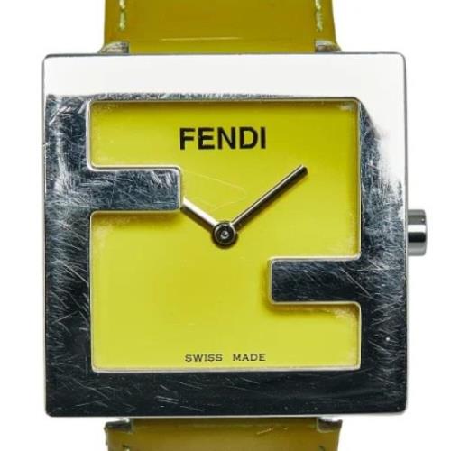 Pre-owned Stainless Steel watches Fendi Vintage , Yellow , Dames