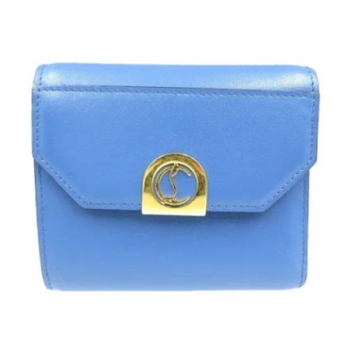 Pre-owned Leather wallets Christian Louboutin Pre-owned , Blue , Dames