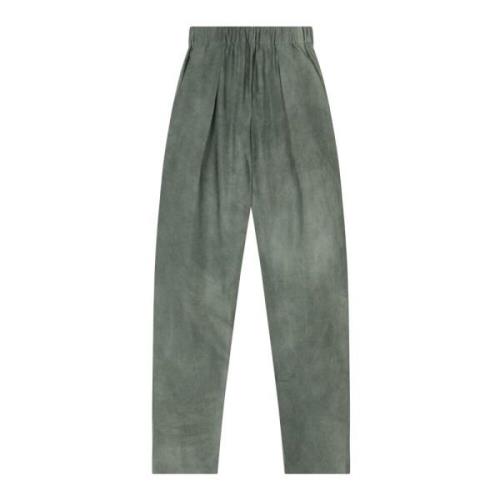 Zijden Hoge Taille Jade Broek Cortana , Green , Dames