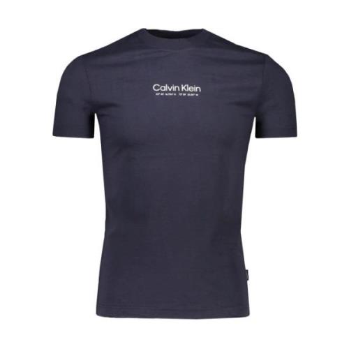 Korte Mouw T-Shirt Calvin Klein , Blue , Heren