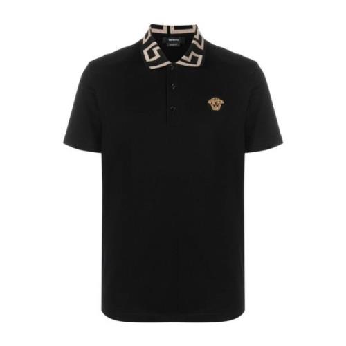 Zwarte T-shirts en Polos Versace , Black , Heren