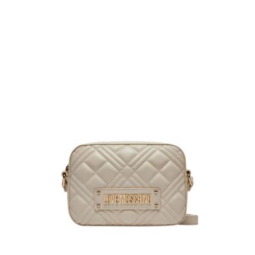 Ivoor Schoudertas Chic Eigentijds Ontwerp Moschino , Beige , Dames