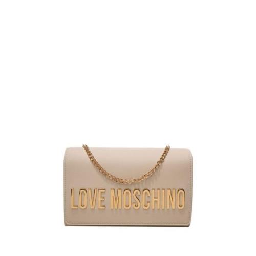 Ivoor Schoudertas voor Vrouwen Moschino , Beige , Dames